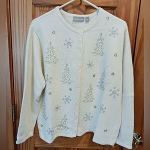 Croft and Barrow not-too-ugly Christmas sweater L EUC